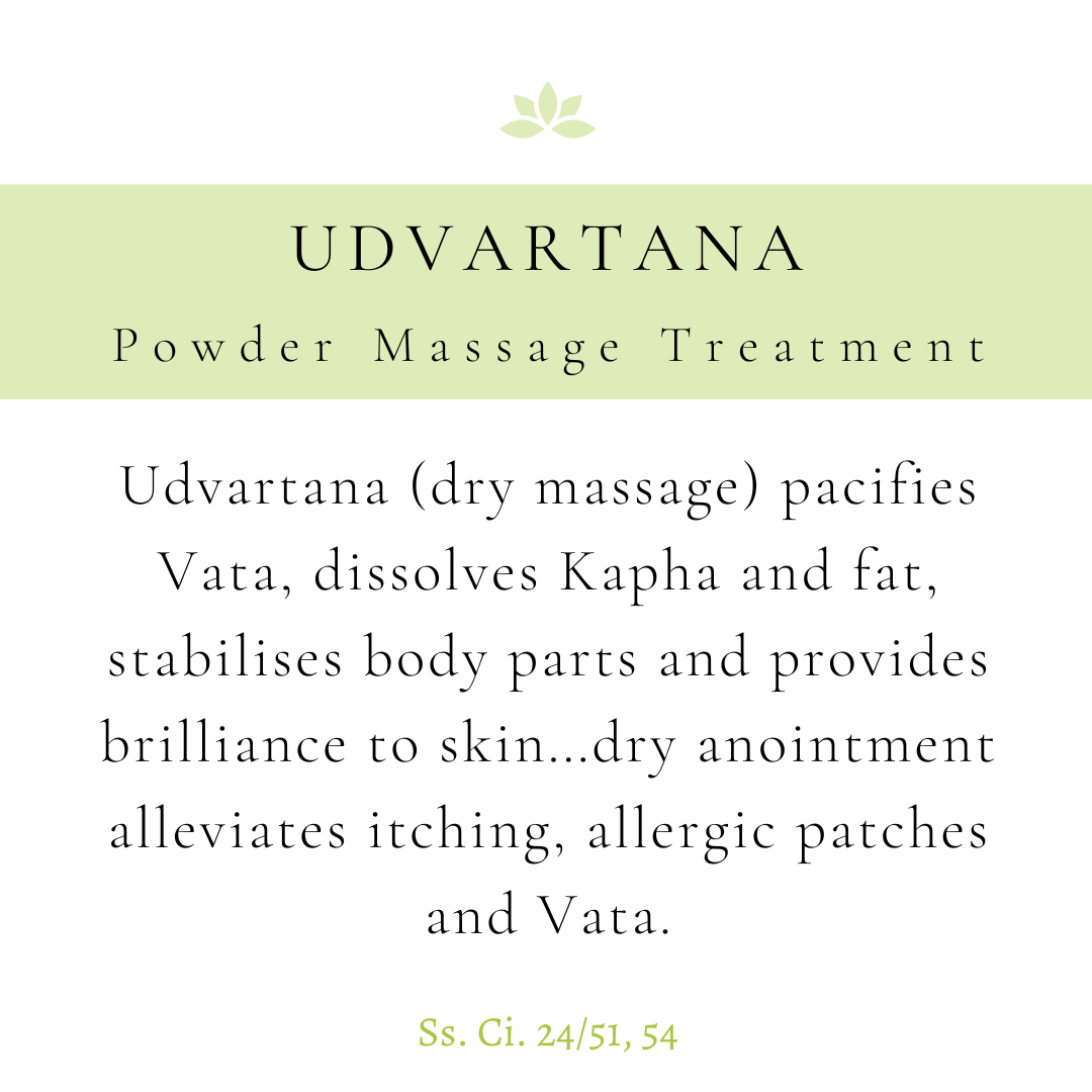 Udvarthanam - Powder Massage