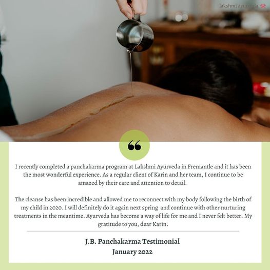 Panchakarma Testimonial