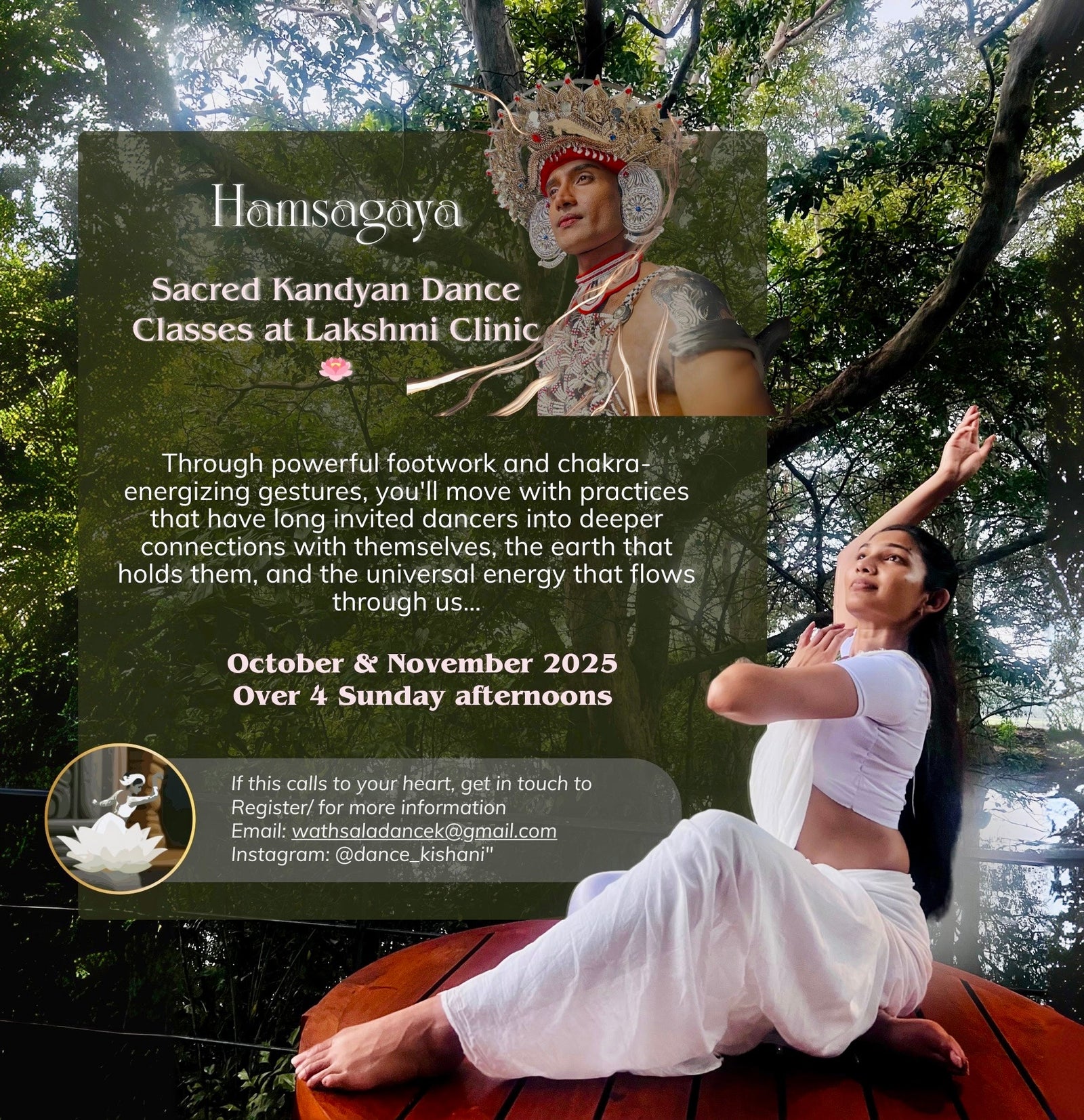 Sacred Kandyan Dance Classes at Lakshmi Clinic
