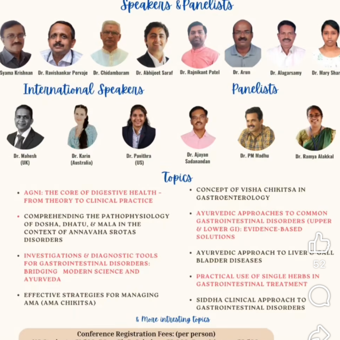 A truly humbling moment for Karin presenting at the international Ayurvedic conference MAHADEVAM 2025