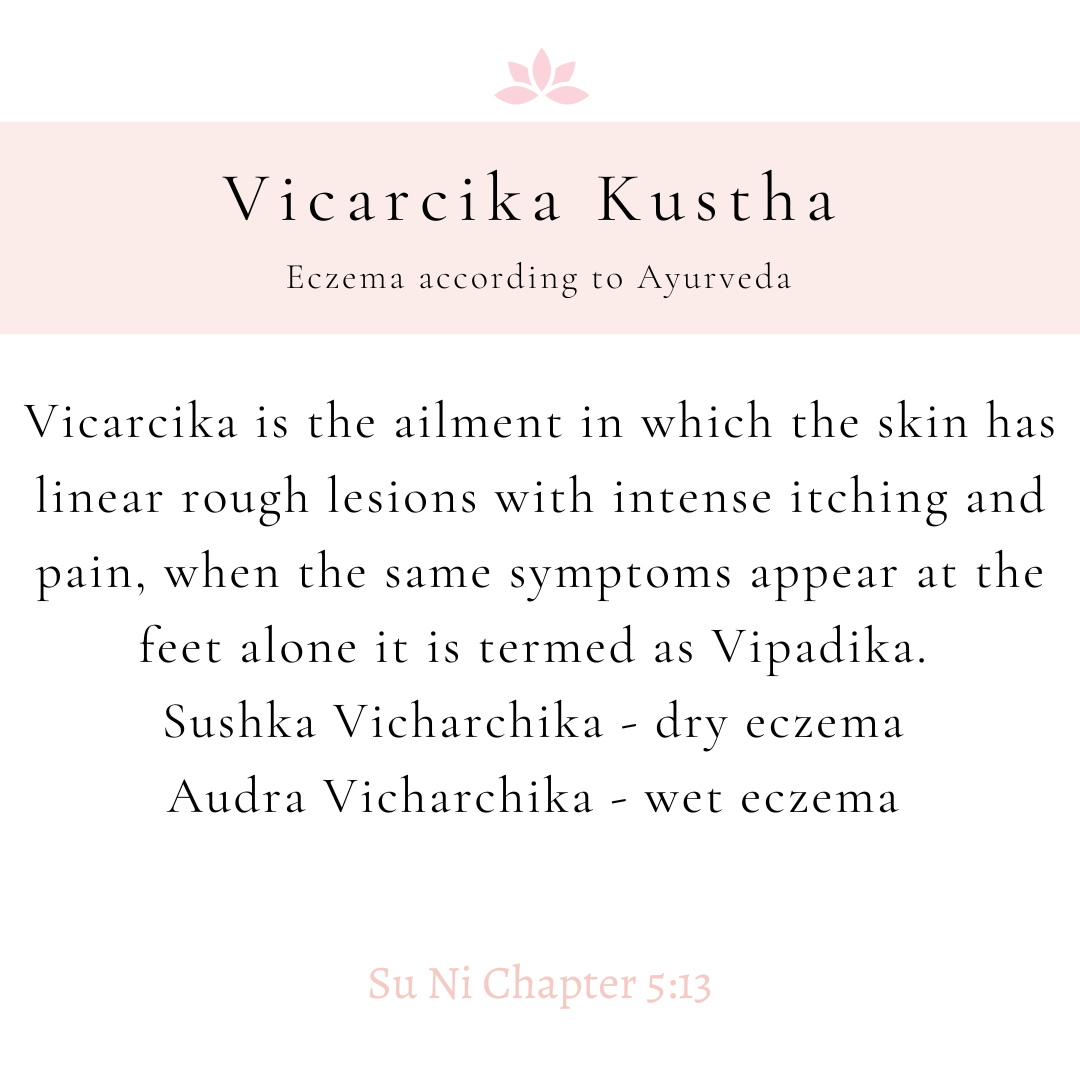 Ayurveda for skin health. Treat Eczema and Dermatitis the Ayurvedic way