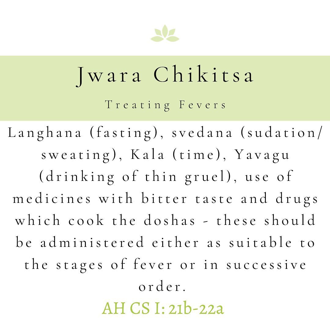Jwara Chikitsa - Treating fevers