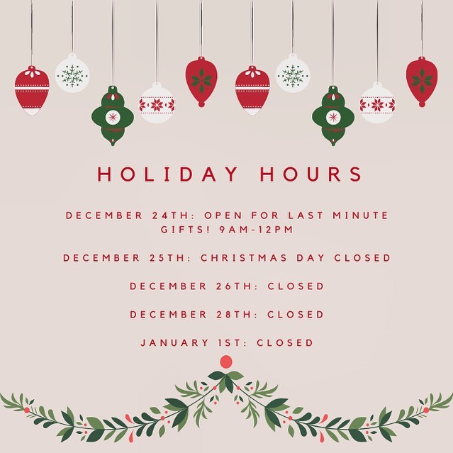 Holiday hours at Lakshmi Ayurveda!