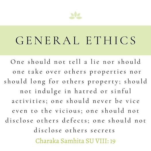 Living an ethical life.