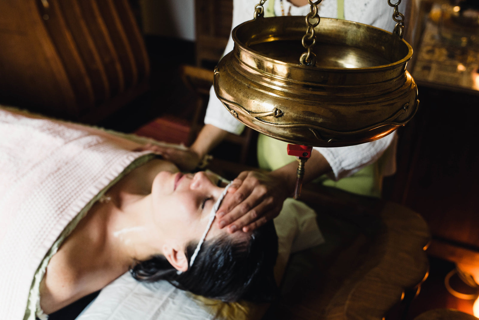 Shirodhara at Lakshmi Ayurveda