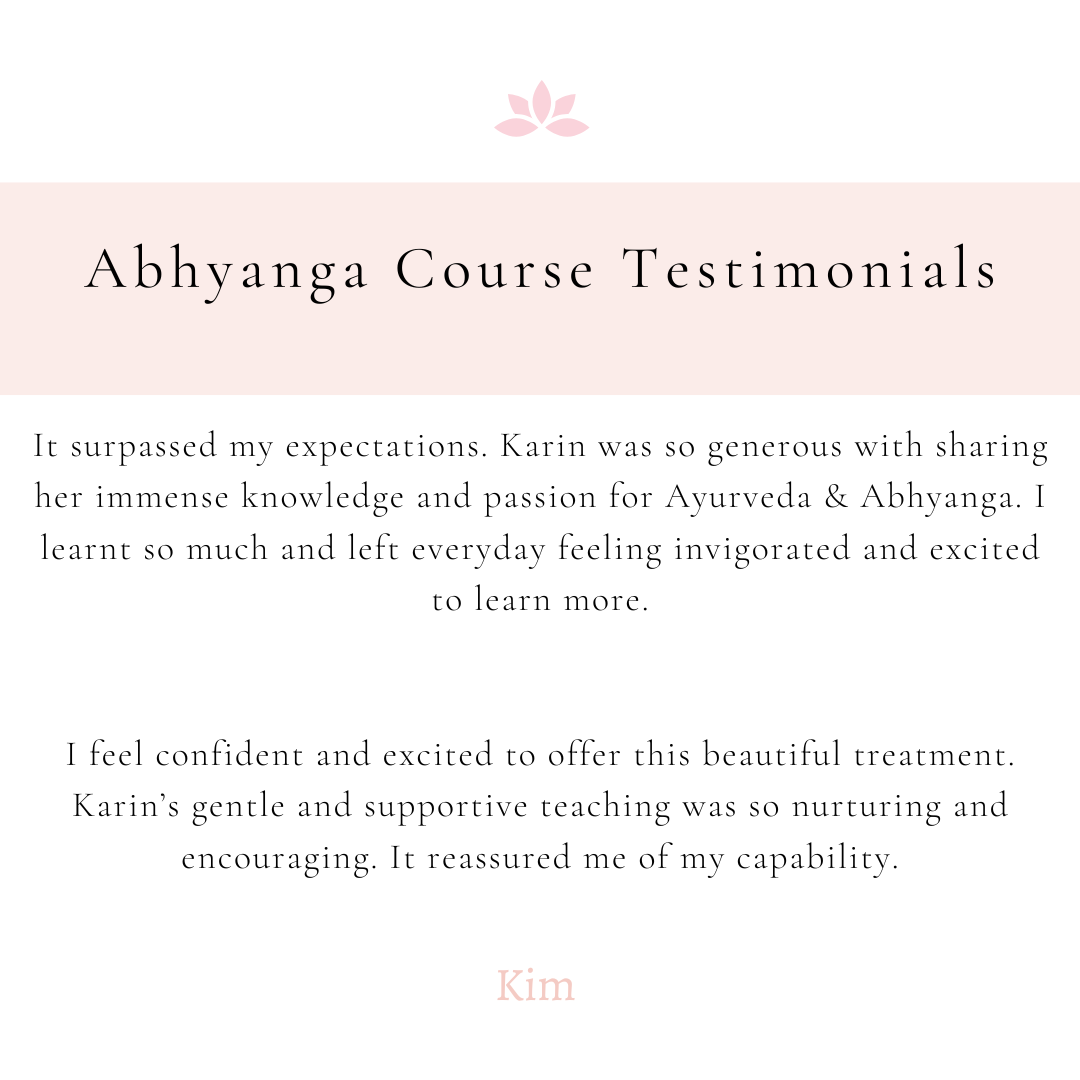 Abhyanga Course Testimonials