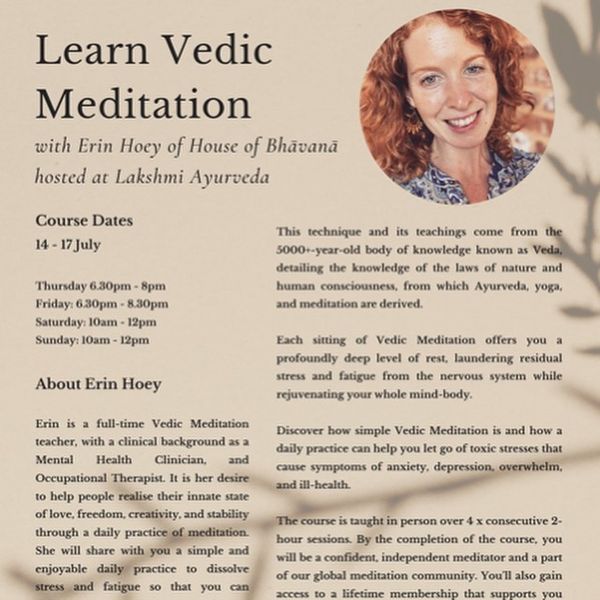 Learn Vedic Meditation with Erin