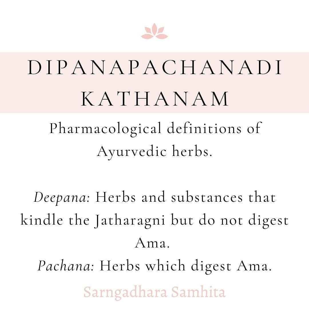 Dipanapachanadi kathanam (pharmacological definitions)