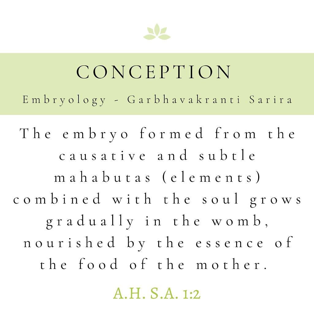 Garbhavakranti Sarira - Formation of the Embryo