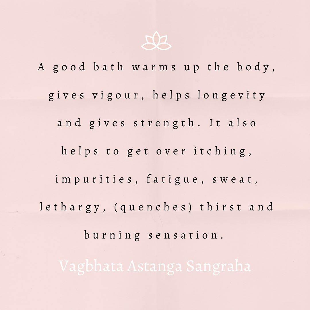 Are you bathing the Ayurvedic Way? Learn a few tips below.