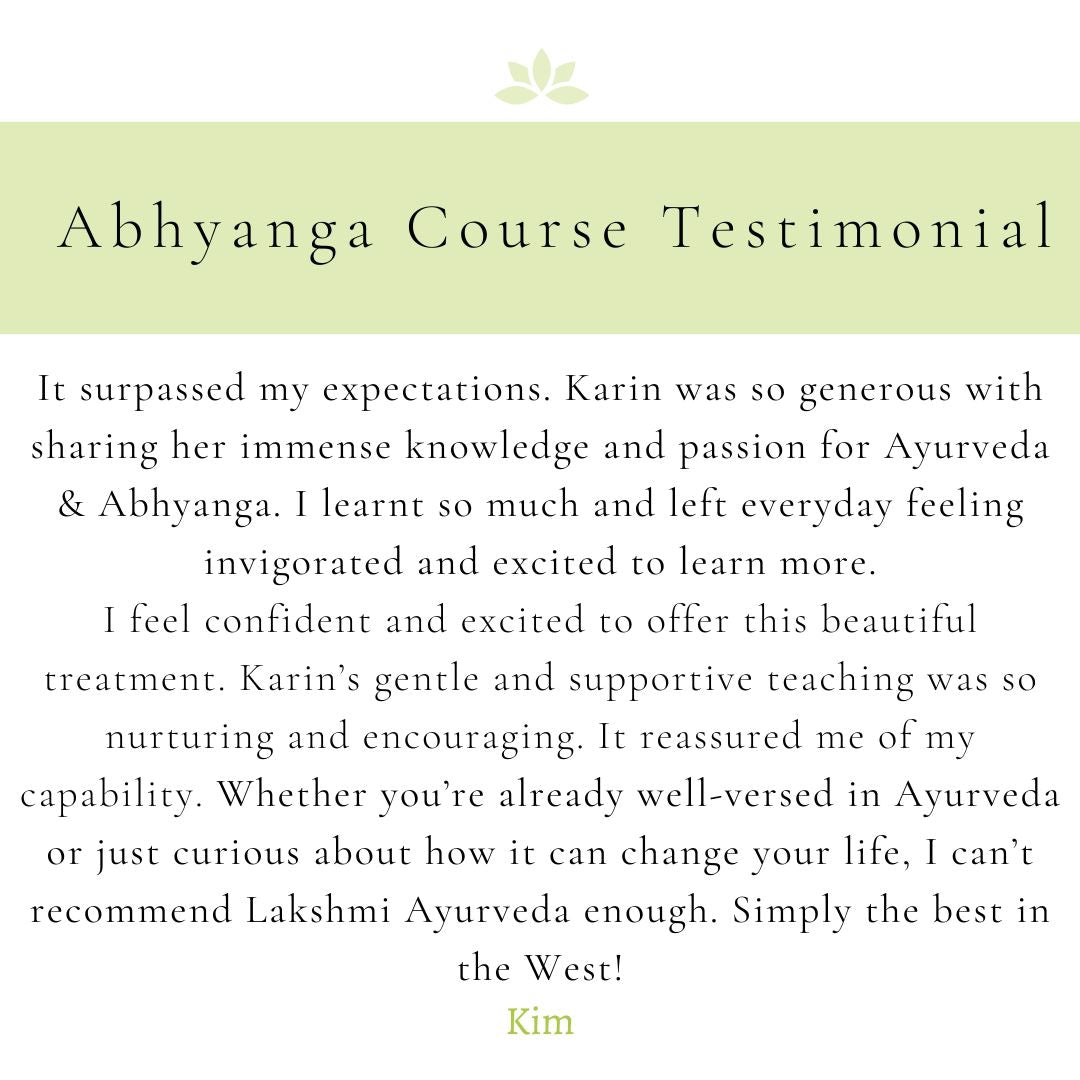 Abhyanga Course Testimonials