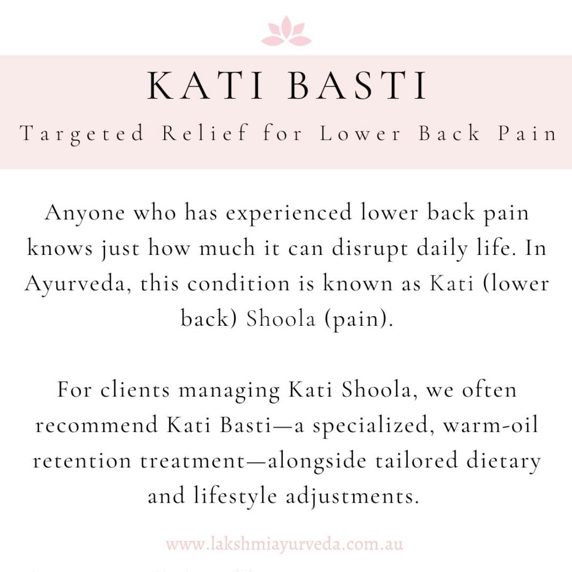 Warm-oil retention treatment on lower back