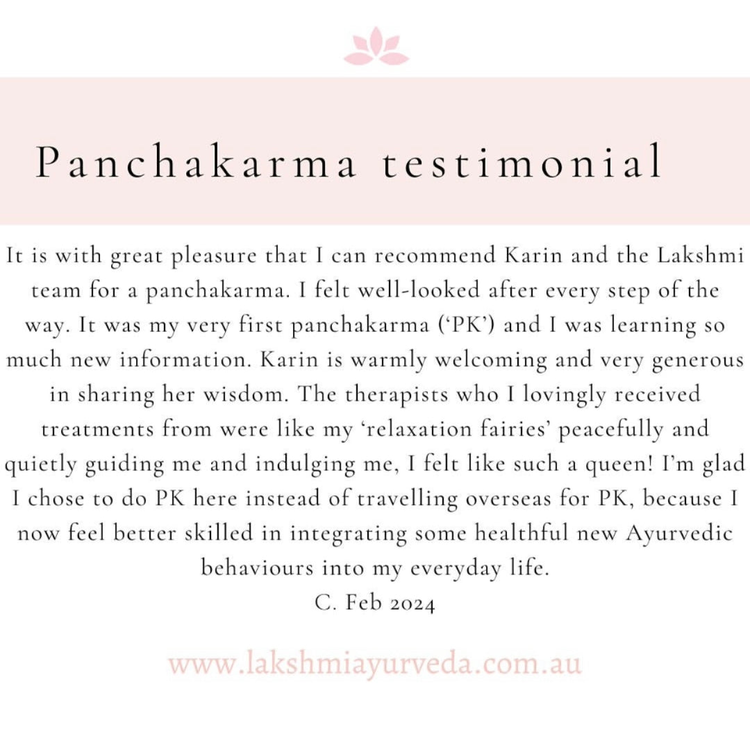 Panchakarma Testimonial