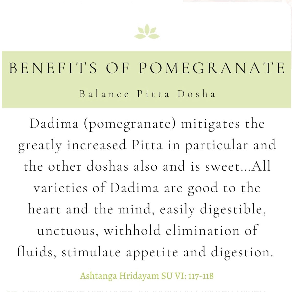 An Ayurvedic formulation using Pomegranate peel