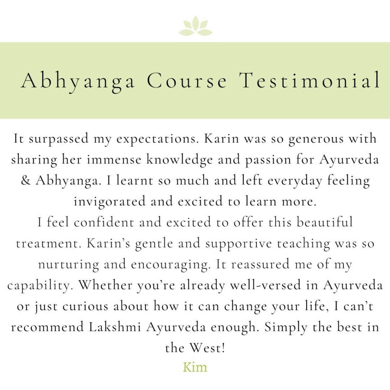 April Abhyanga Massage Therapist Training - Only Few Spots Left!