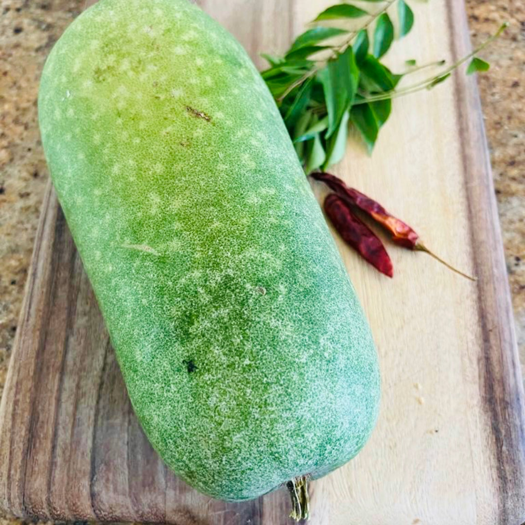 One of our favourite summer vegetables is winter melon also known as ash gourd.