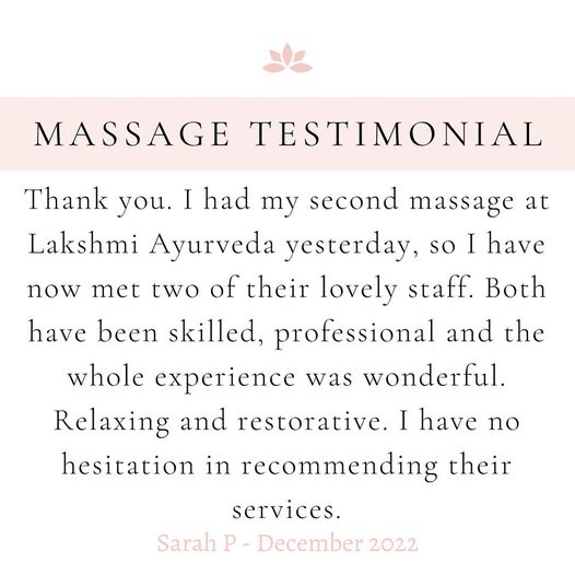 Massage Testimonial