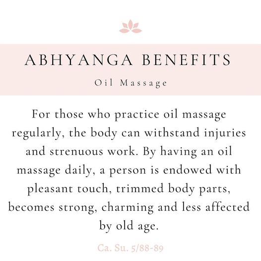 When did you have your last Abhyanga oil massage?
