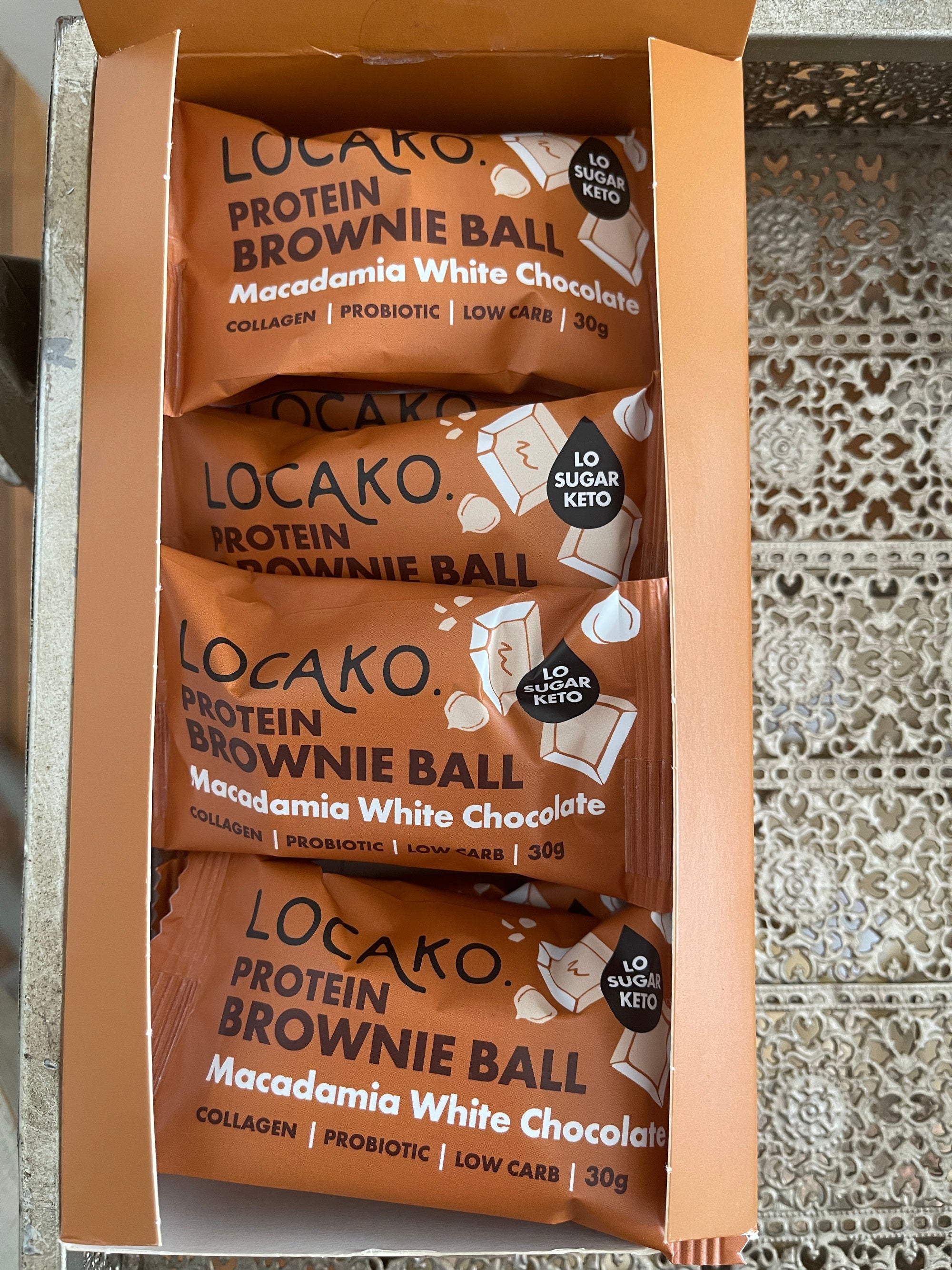Protein Brownie Ball - Macadamia White Chocolate