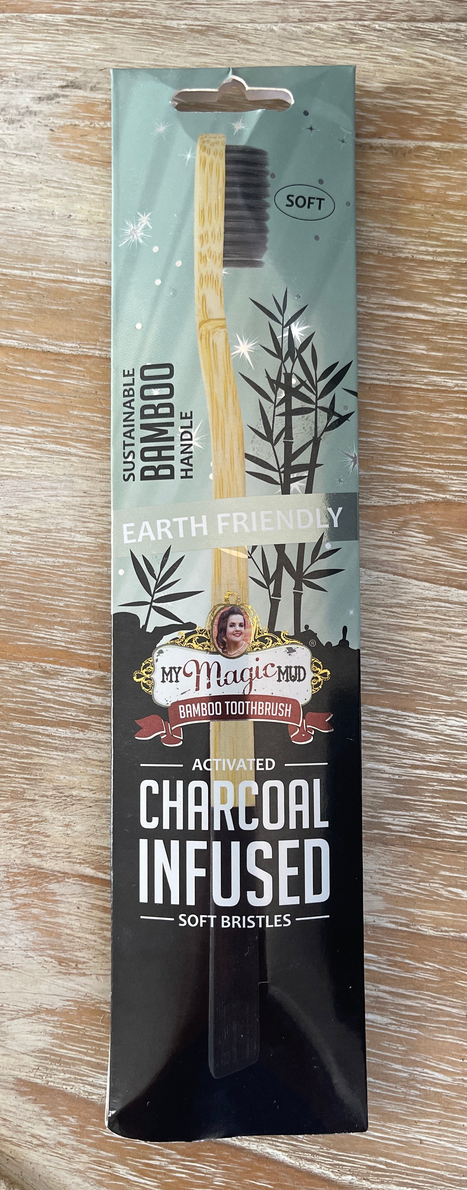Bamboo Toothbrush Charcoal Infused Soft Bristles