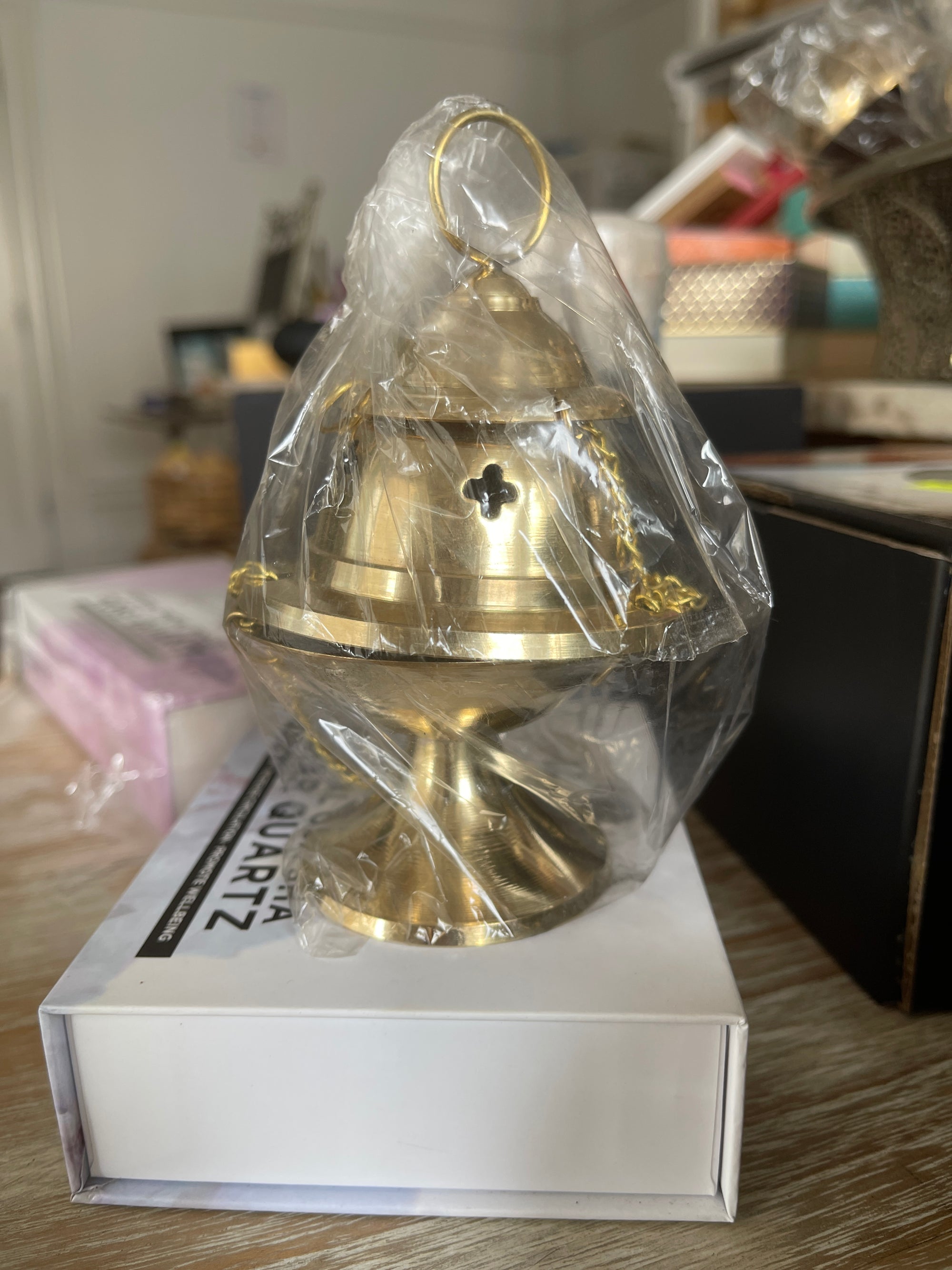 Brass Incense Charcoal Burner Hanging Censer
