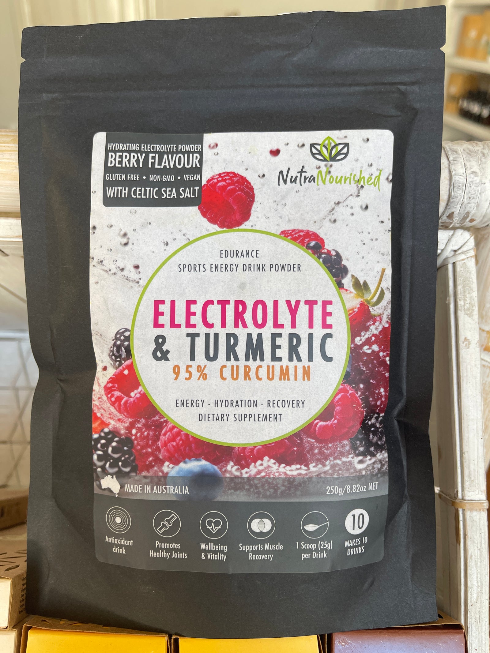 Electrolyte &Turmeric 95% Curcumin: Berry Flavour - 250g