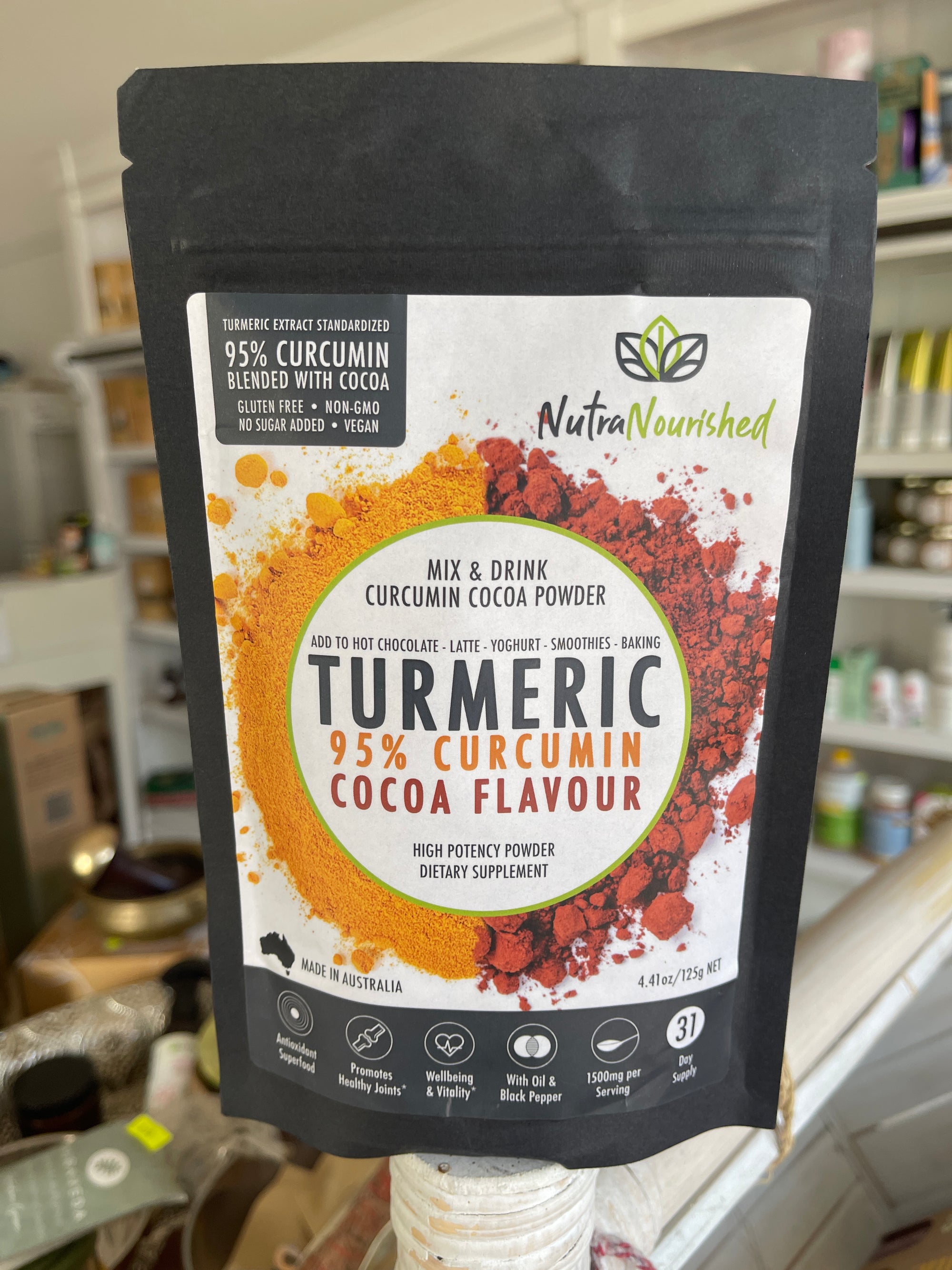 Mix & Drink Turmeric 95% Curcumin Cocoa Flavour - 125g