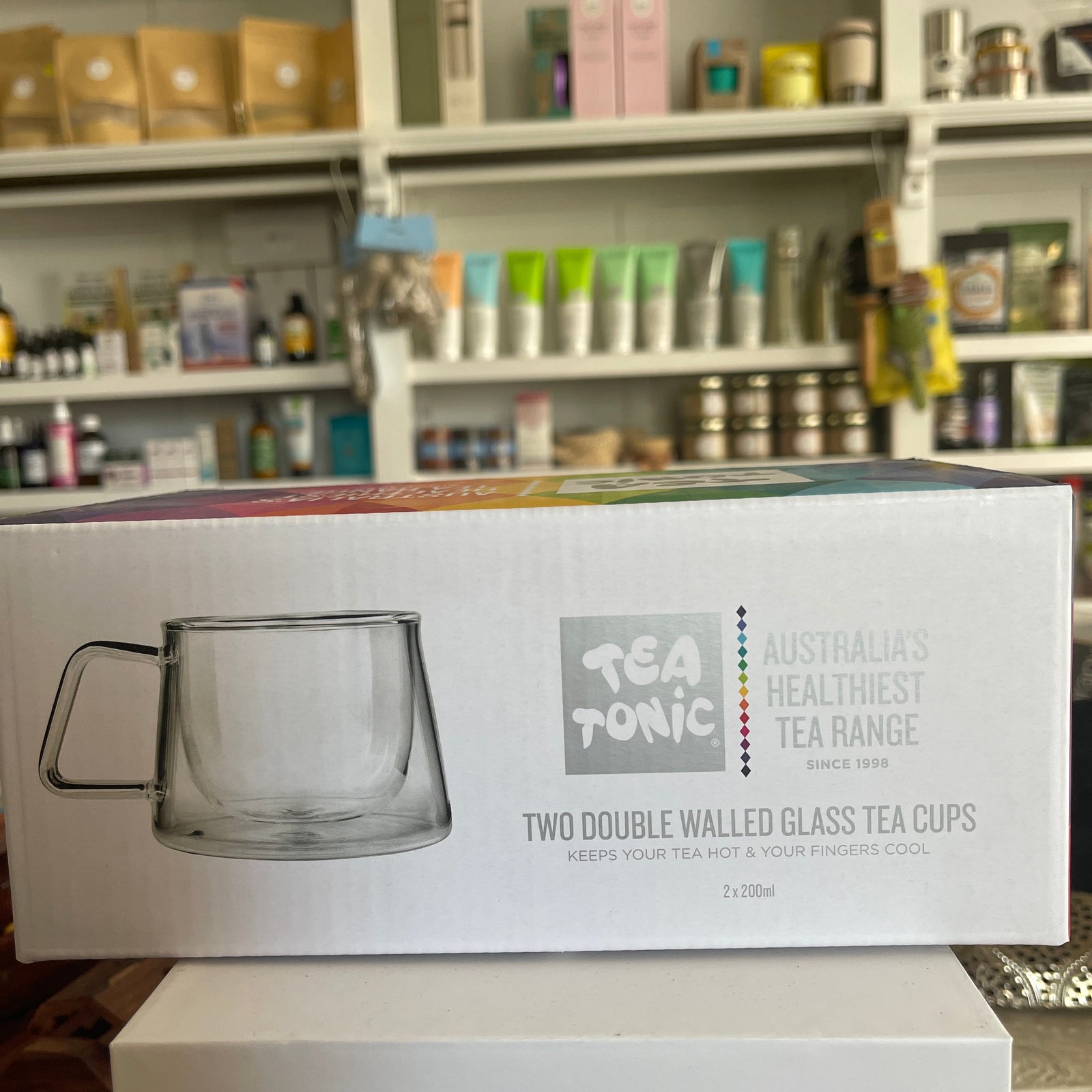 Two Double Walled Glass tea Cups - 2* 200ml