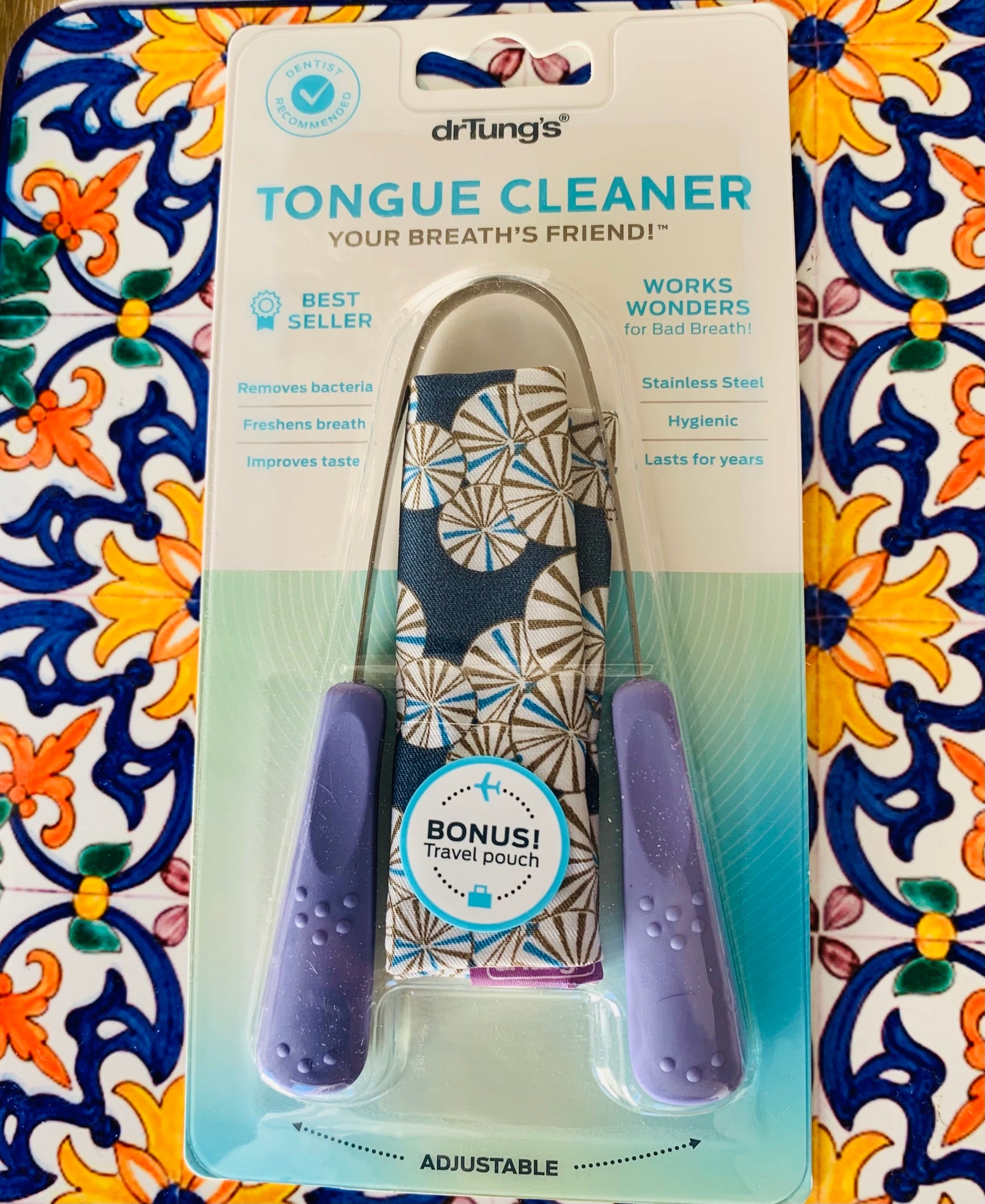 Tongue Cleaner with travel pouch