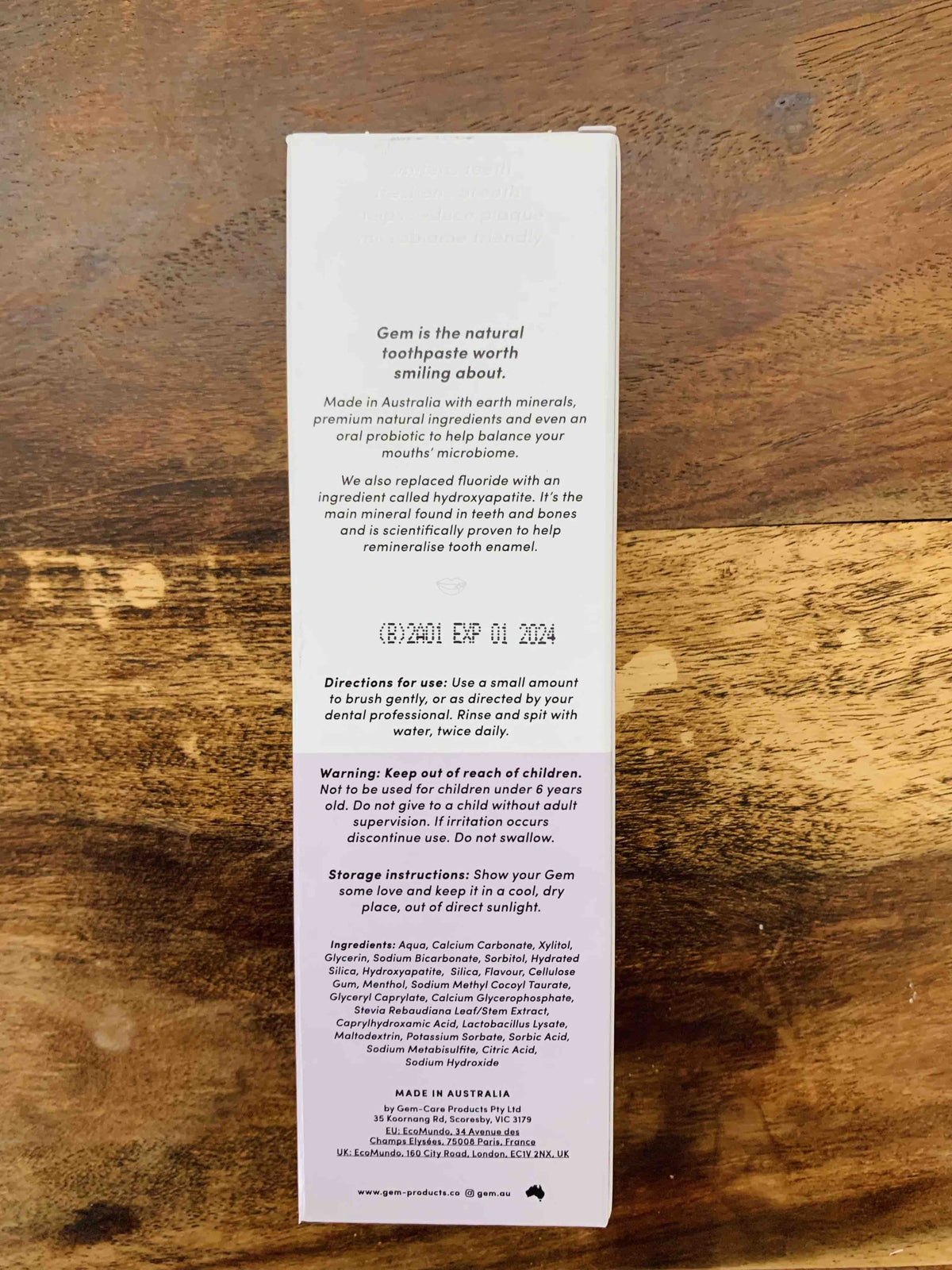 Gem Triple Whitening Toothpaste - Rose Mint